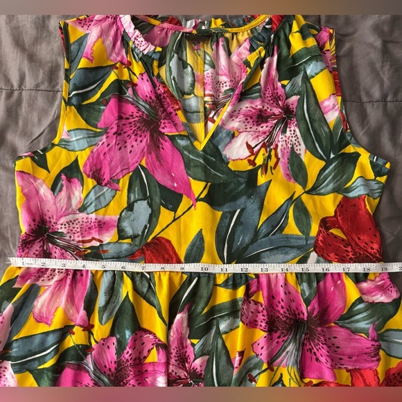 Anthropologie Kate & Lily Floral Sleeveless Dress Size 12 - Picture 6 of 6